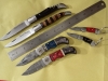 Lageioul bougna 4pc kitchen knives with 2pc small folding keychain,Handcrafted