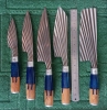 Precision, Beauty, and Craftsmanship, Pakka Wood Kitchen Knife Handcrafted Chef set 5 pc with laser etching crafting