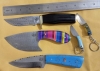 Totally handmade Special antique design 3pc Skinner knives 2pc gift keychains, Pakka wood & Vangi