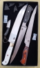 Totally Handmade, 2 pc Kitchen Fillets Knife, 1pc Chef knife, 1pc keychain, Best Japanese Stainless Steel
