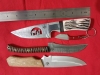 Totally handmade Special antique design 3pc Skinner knives 2pc gift keychains, Pakka wood & Vangi