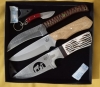 Totally handmade Special antique design 3pc Skinner knives 2pc gift keychains, Pakka wood & Vangi