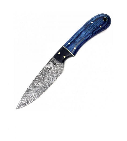 Beautiful Buck and Bear knife with blue burl maple handle for purchase! White Walker!