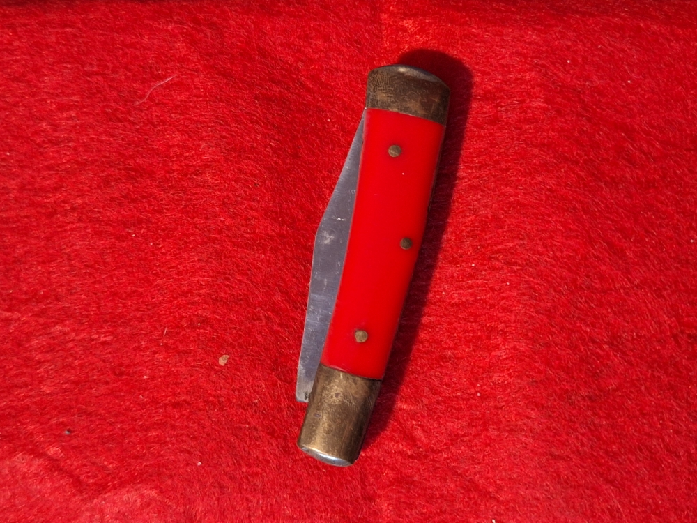 Vintage double blade pocket knife overall length 5 1/2\"