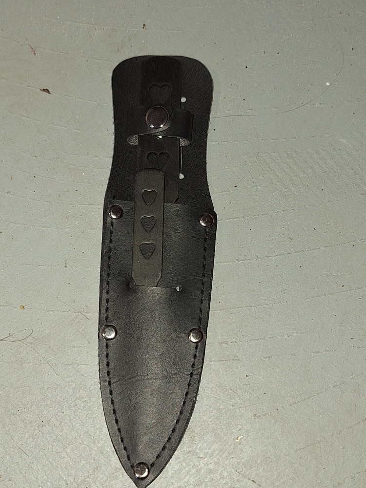 New United Cutlery On Target Black Hearts Thrower knife Set overall length 230 mm