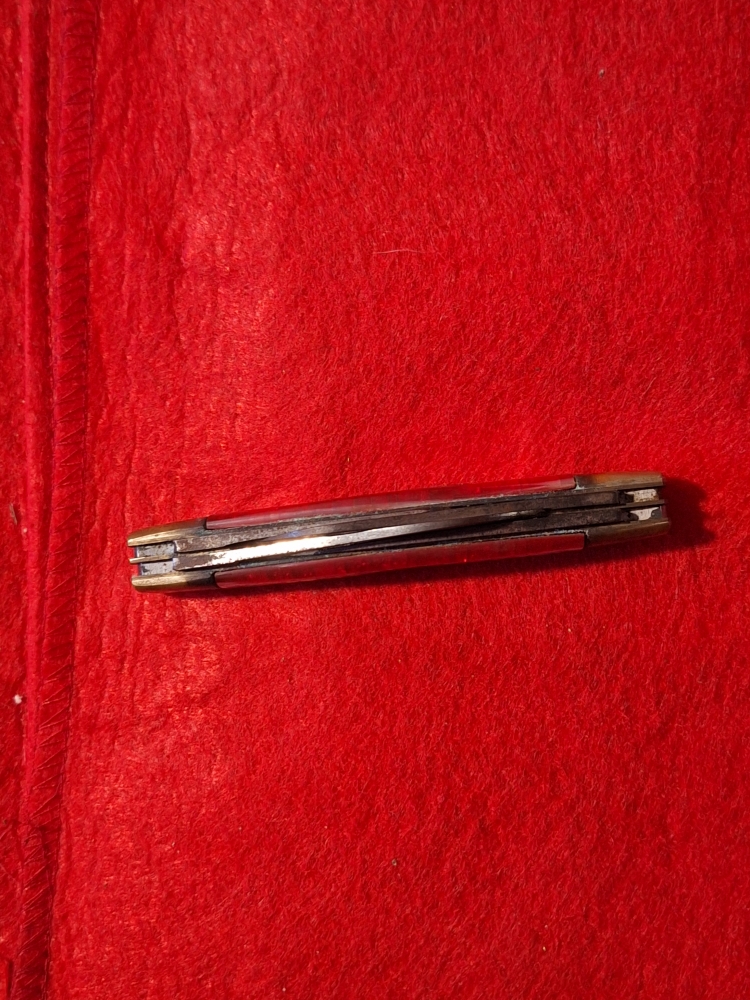 BUCK CREEK STAG WHITTLER POCKET KNIFE BY SOLINGEN GERMAN- 4 BLADES OVERALL LENGTH 8\"