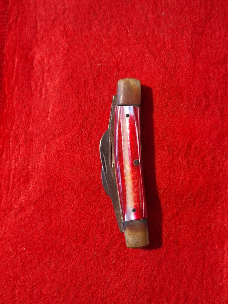 BUCK CREEK STAG WHITTLER POCKET KNIFE BY SOLINGEN GERMAN- 4 BLADES OVERALL LENGTH 8\"