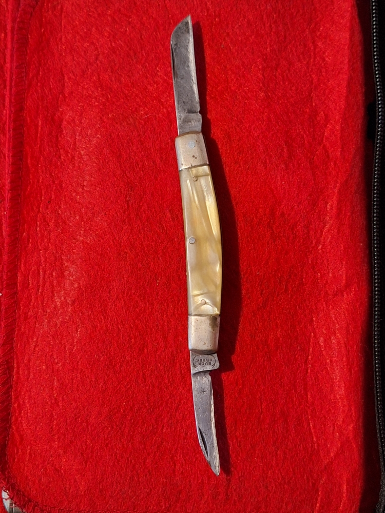 Buck Creek Collectors Solingen Germany Two Blade Knife Overall Length 7 1/2\"