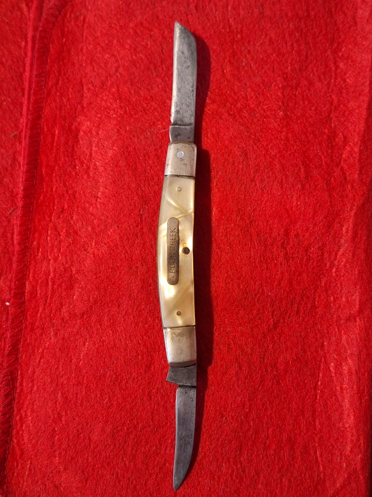 Buck Creek Collectors Solingen Germany Two Blade Knife Overall Length 7 1/2\"