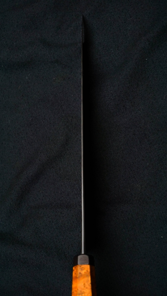 Chef knife 22 cm. 26c3 honyaki. Cheeseburl, copper.