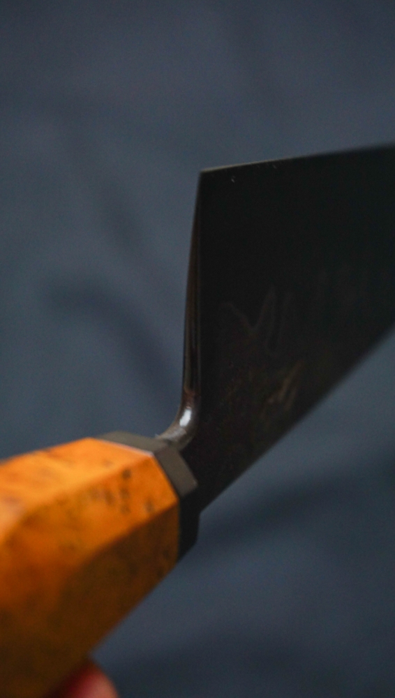 Chef knife 22 cm. 26c3 honyaki. Cheeseburl, copper.