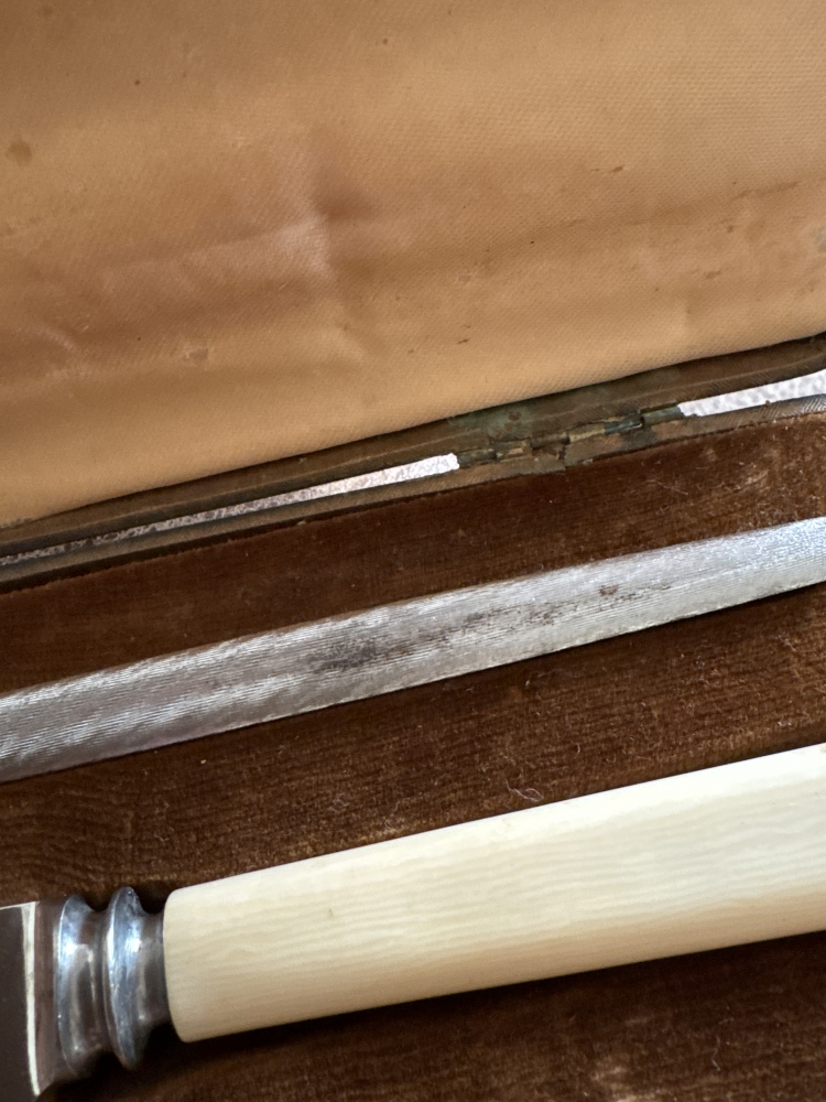 Antique 3 piece roast carving set Lewis rose co & ltd