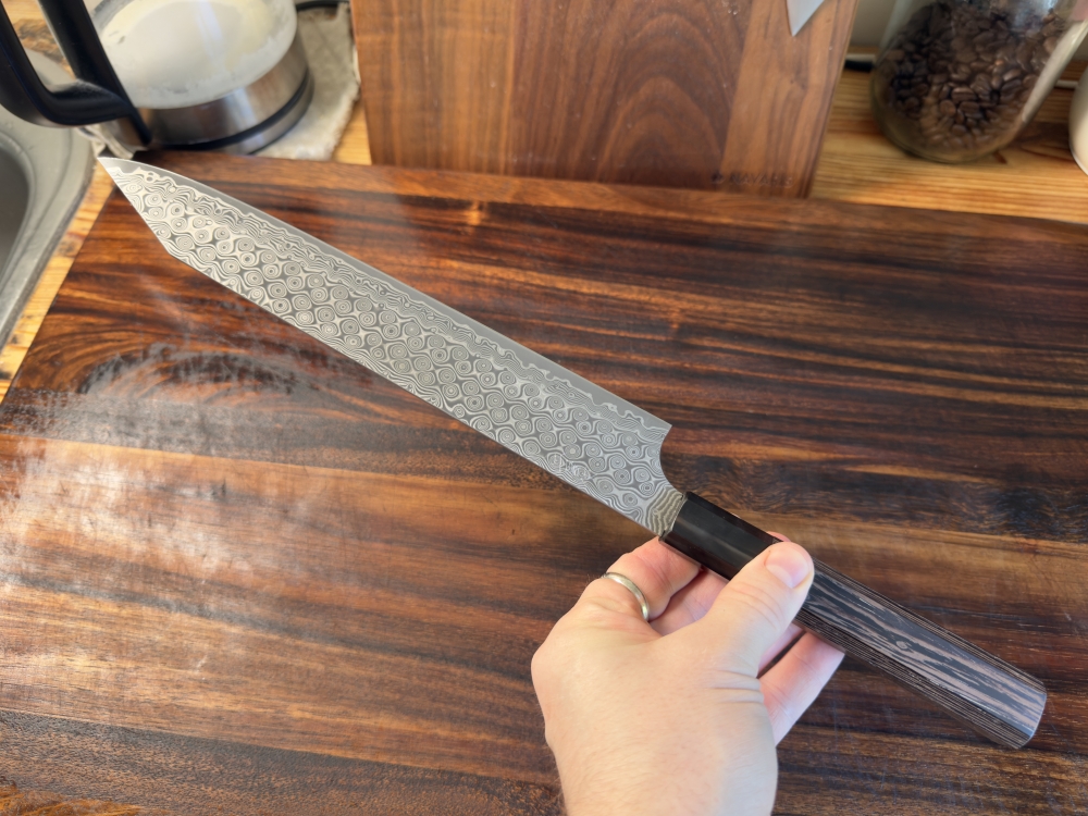 Nigara Anmon Kurozome Sujihiki Kiritsuke 255mm