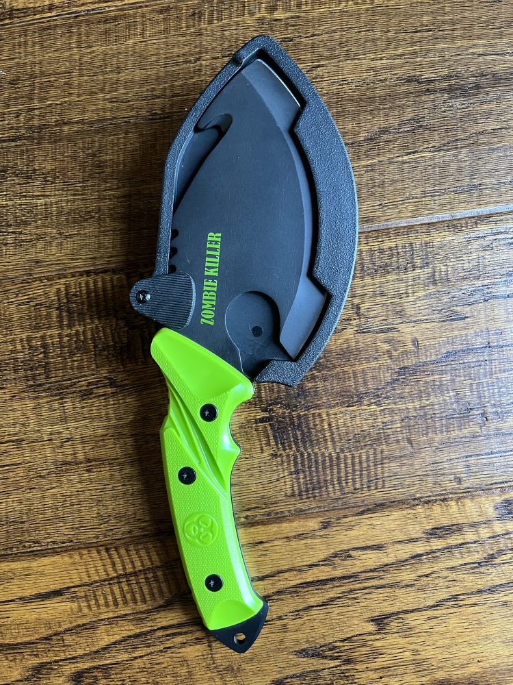 Zombie Killer Tactical Hunting Knife With Gut Hook Blade and Sheath
