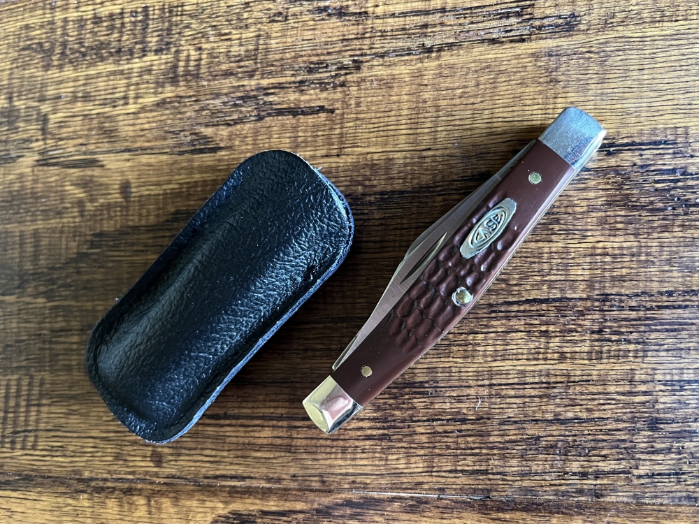 Case 106 Stockman Pocket Knife with Brown Delrin Handle and Squared Bolsters