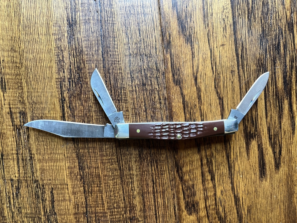 Case 106 Stockman Pocket Knife with Brown Delrin Handle and Squared Bolsters