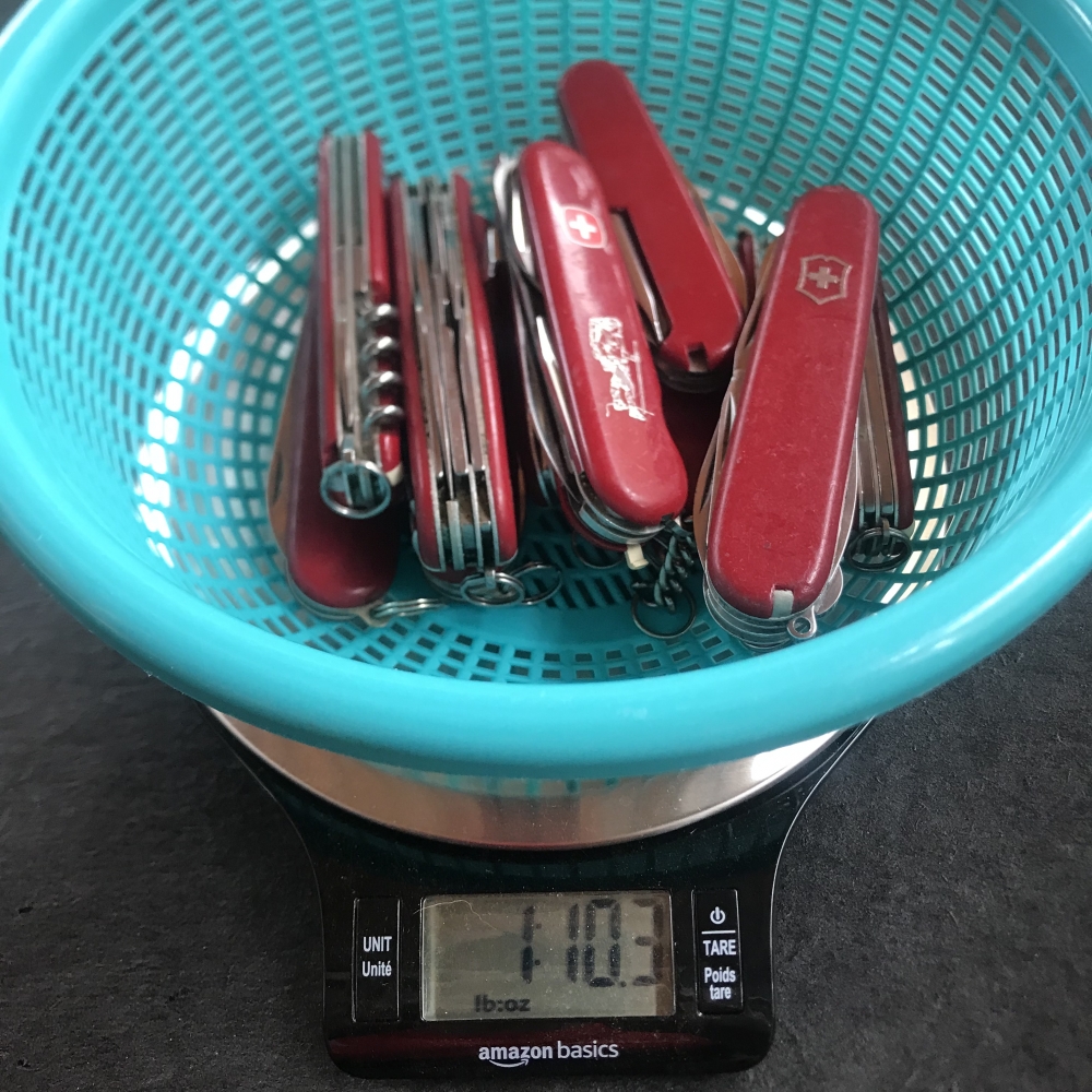 Lot of 10 + 2 free 84-91mm Swiss Army Knives / Pocket Knives from Victorinox Tinker