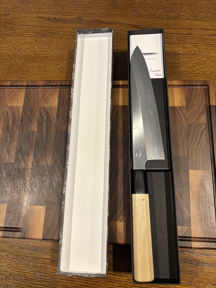 210mm Hitohira Kikuchiyo (Nakagawa) x Ren Ginsan gyuto