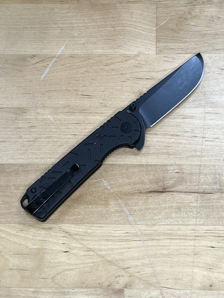Crispy Donut Community Hanson Knife. First Run Blacked Out With Sprinkles