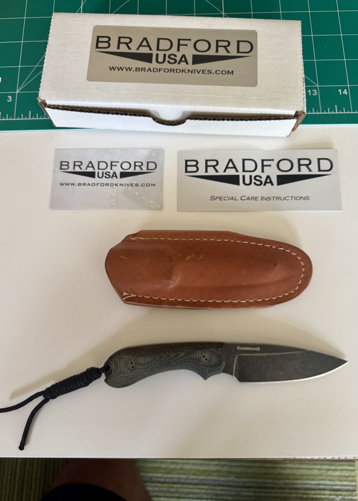 Bradford Guardian 3 - 3D Black M390 Sabre Grind, Nimbus Finish