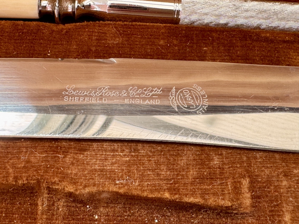 Antique 3 piece roast carving set Lewis rose co & ltd