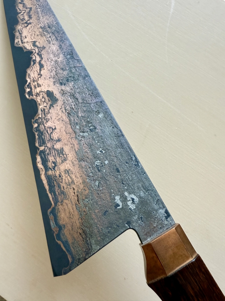 Nouko 252x65 wrought iron with copper gyuto