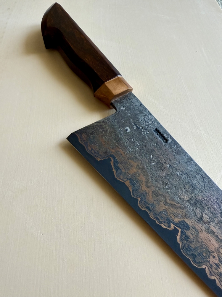 Nouko 252x65 wrought iron with copper gyuto