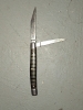 Vintage Imperial Prov. USA 2 Blade Stainless Steel Pocket Knife Striped Handle overall length 4 1/2\"