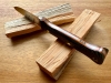 Bushcraft Knife. Scandi grind. Handcrafted. AEB-L Steel.  61 HRC Cryo.