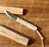 Handmade Puukko Bushcraft Knife with N690 (62 HRC cryo) Scandi Grind . Steel Knife Blade & Ecarta handle. The Perfect Knife for Outdoors