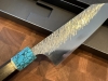 Yu Kurosaki SG2 FUJIN Japanese Bunka Knife 165mm Turquoise & Wenge Handle