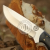 TACTICAL DC 53 Steel EDC Handmade Hunting Knife W Black Micarta Handle Genuine Cowhide Leather Sheath