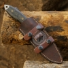 TACTICAL DC 53 Steel EDC Handmade Hunting Knife W Black Micarta Handle Genuine Cowhide Leather Sheath