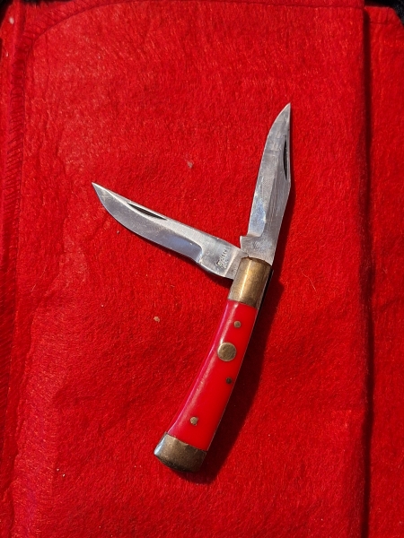 Vintage double blade pocket knife overall length 5 1/2