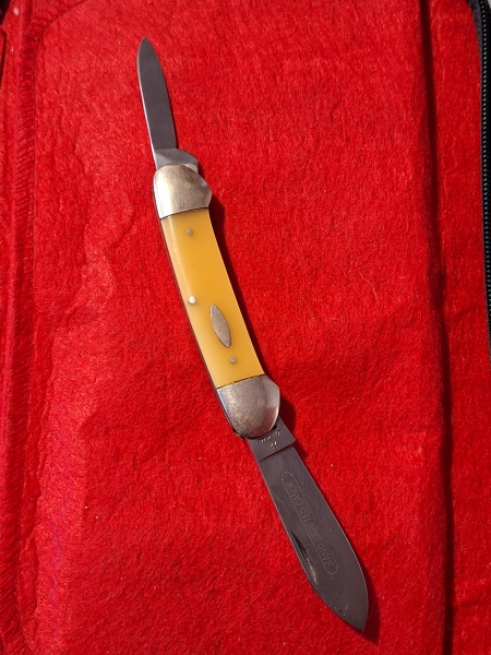 Vintage Klaas Kissing Crane Solingen Germany Hand Crafted Canoe Old Pocket Knife overall length 8