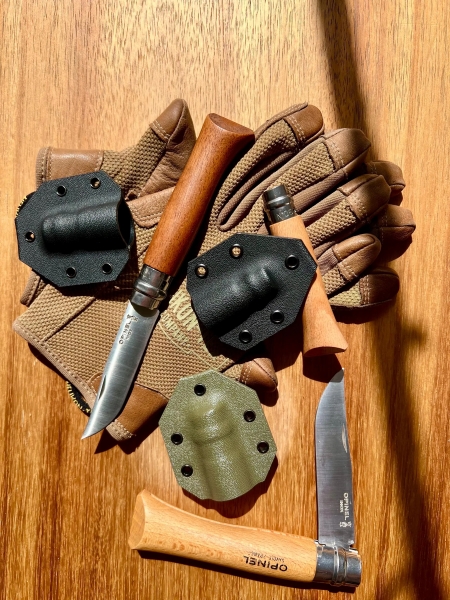 Custom Kydex Neck Carry Sheath for Opinel with Paracord Lanyard | Bushcraft Survival Outdoor Camping Trekking EDC