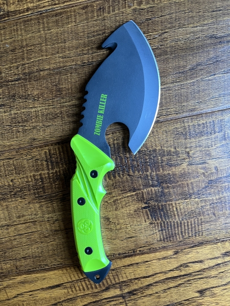 Zombie Killer Tactical Hunting Knife With Gut Hook Blade and Sheath