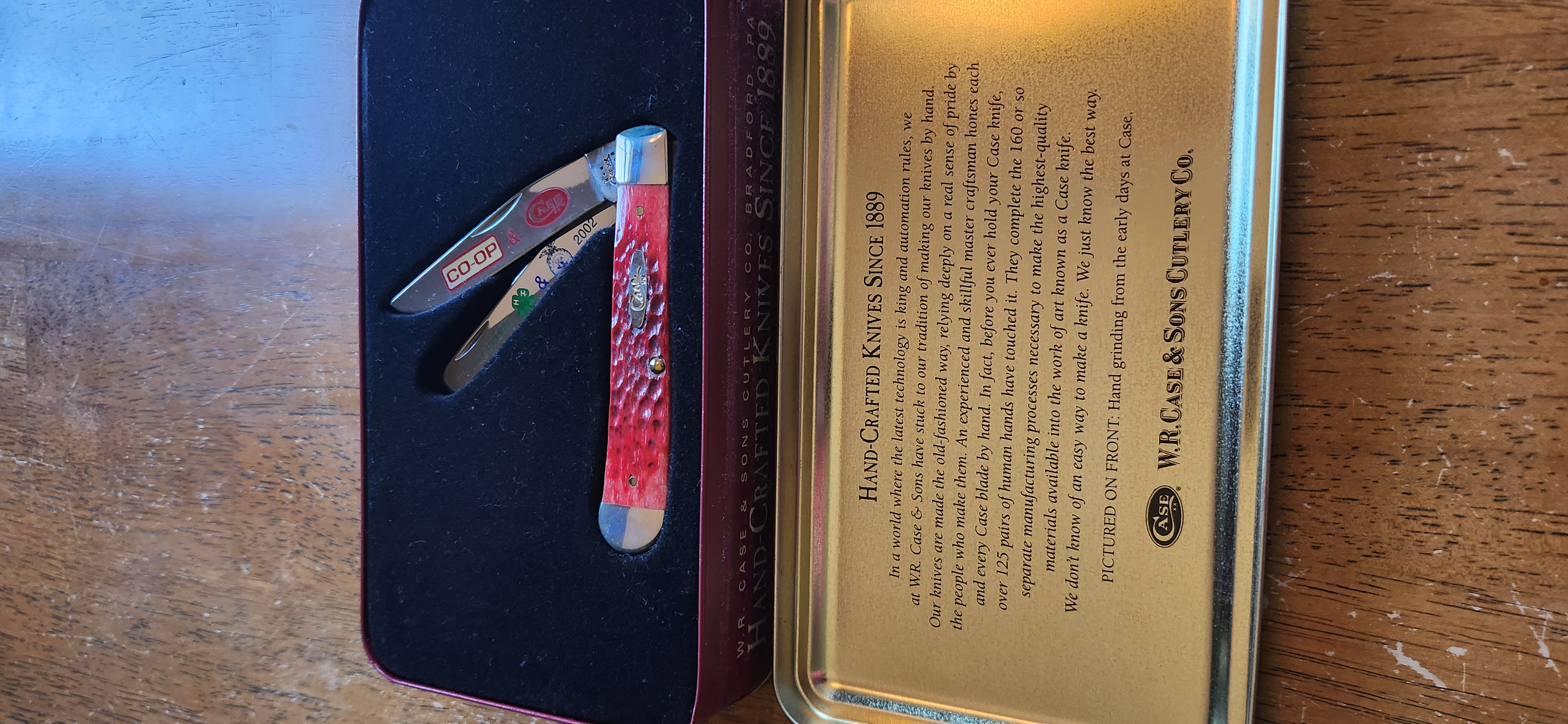 2002 Case 4H/FFA Co-Op Redbone Trapper Commemorative Knife