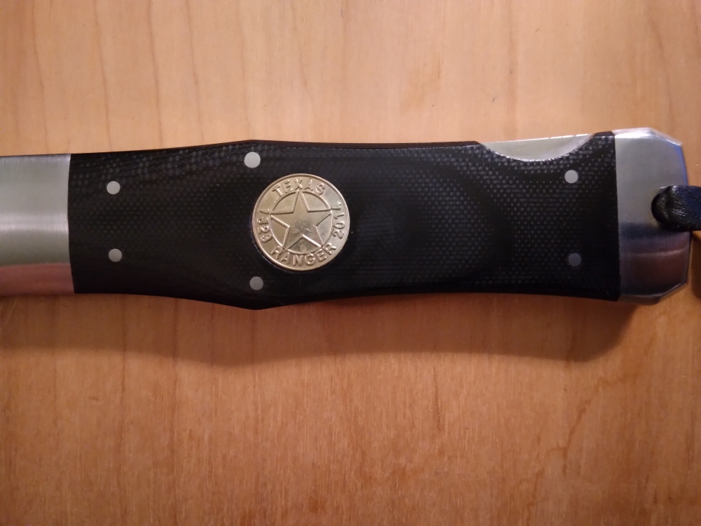 2014 A.G. Russell Texas Ranger Folding Knife 191 Years of Service with Belt Sheath