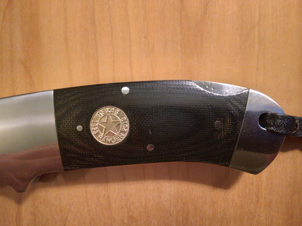 2013 A.G. Russell Texas Ranger The Beast Folding Knife 190 Years of Service with Belt Sheath Very Nice