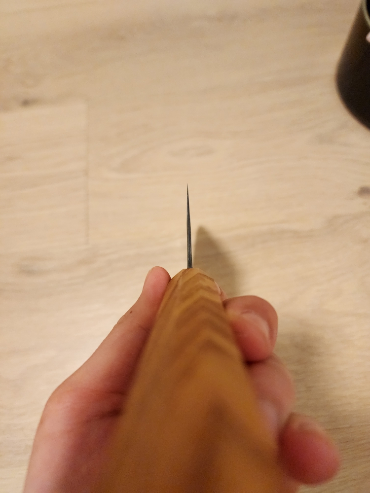 (Like New) Shiro Kamo Aogami Super Zelkova Wide Nakiri 