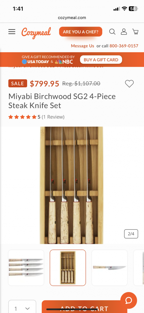 Japanese Damascus Steak Knife Set – 4pcs with birchwood Handles & Bamboo Case