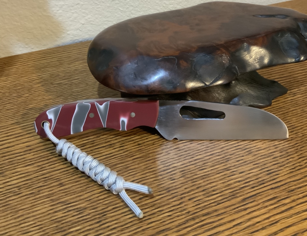 Hand Made Carbon Steel Sailors Rigging Knife w/Shackle Wrench & Lanyard
