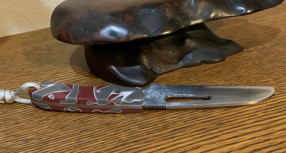 Hand Made Carbon Steel Sailors Rigging Knife w/Shackle Wrench & Lanyard