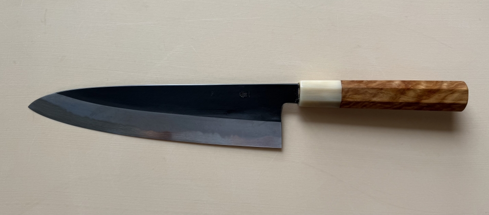 Tanaka x Kyuzo “Extra Height” Blue#1 240mm gyuto