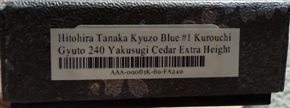 Tanaka x Kyuzo “Extra Height” Blue#1 240mm gyuto