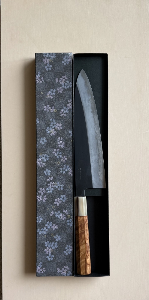 Tanaka x Kyuzo “Extra Height” Blue#1 240mm gyuto