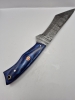 NEW!!! Handmade Damascus Steel Collector Knife – Blue Wooden Handle with Sheath