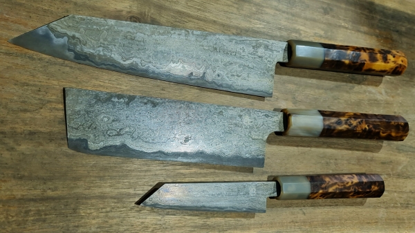 Tamahagane kitchen knife set 