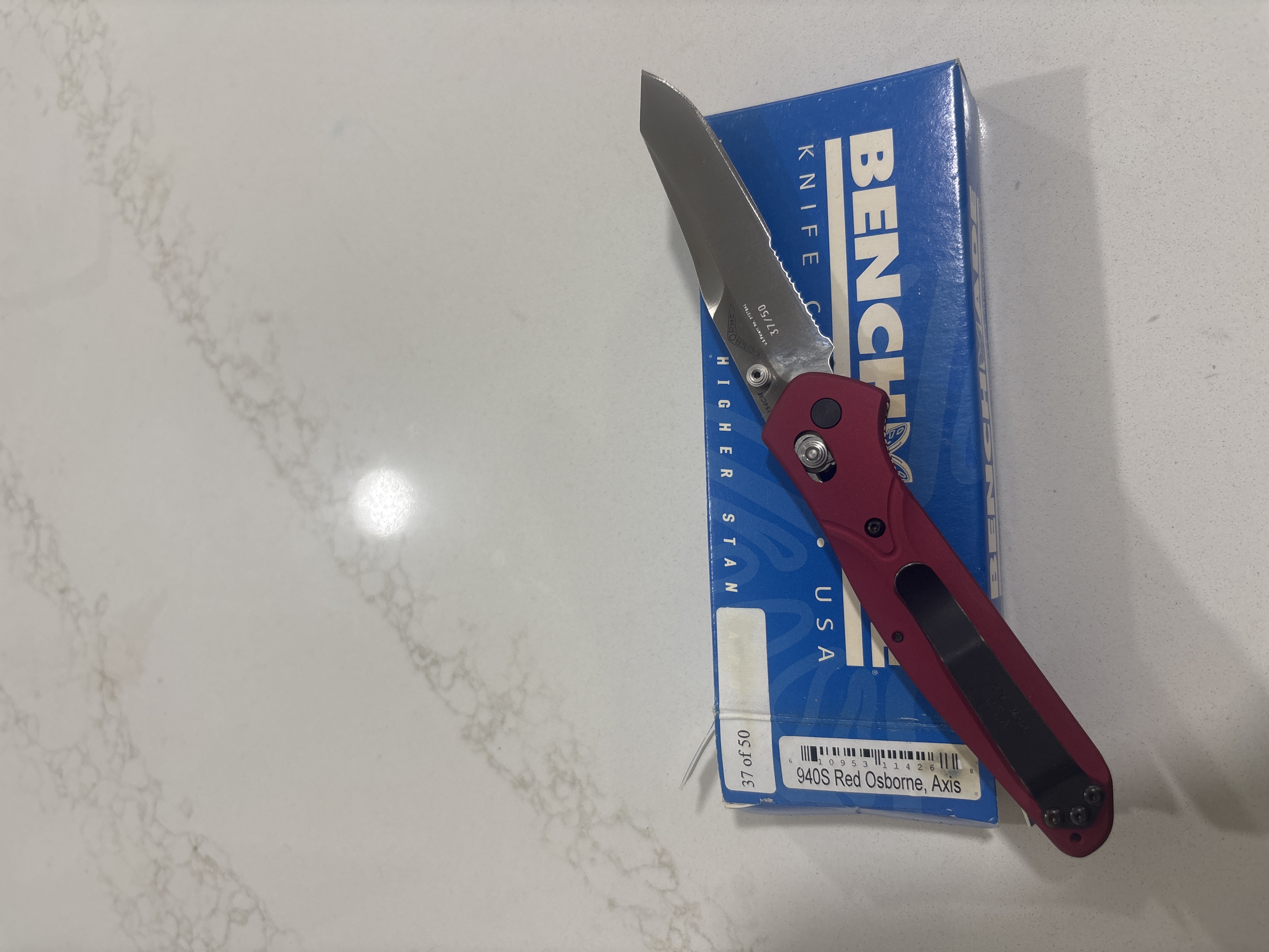 Benchmade 940S Red Osborne, Axis